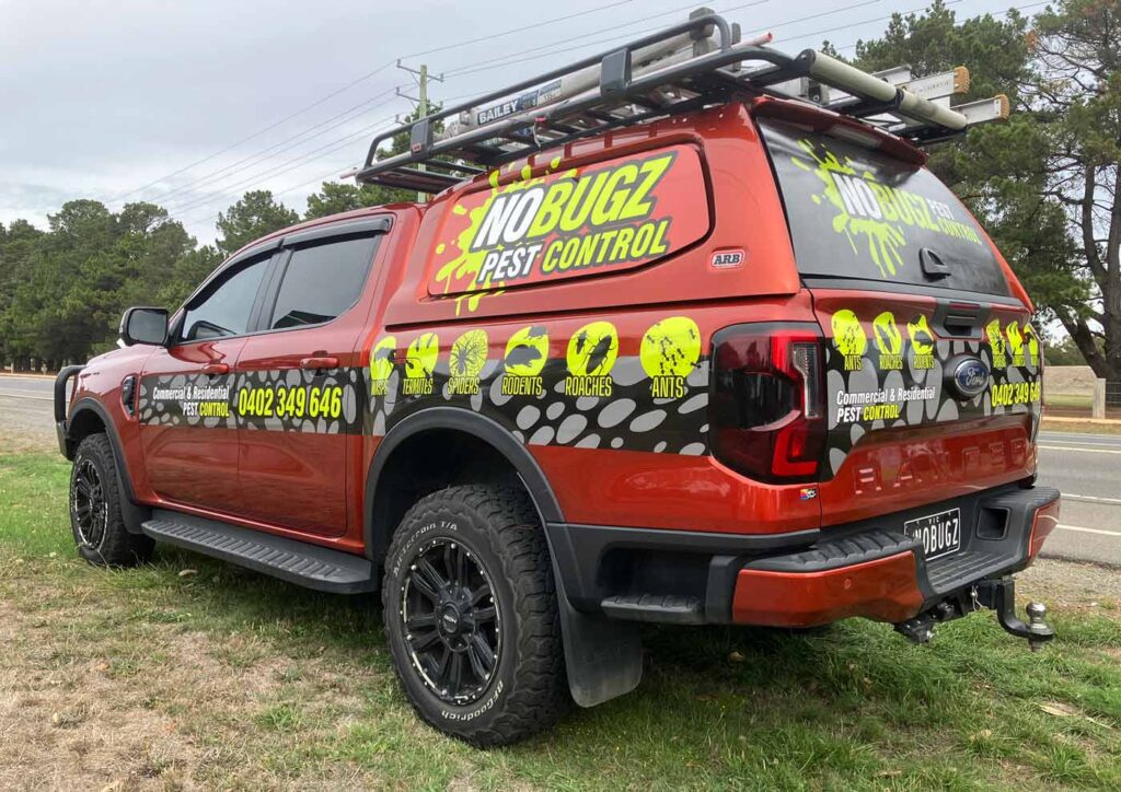 Nobugz-Pest-Control-Ute-signage-Ballarat